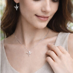 Conjunto Mihi-Vita Colgante y Pendientes en  plata de ley 925