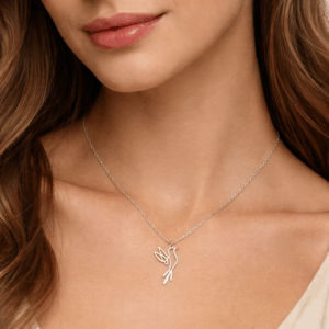 Colgante Mihi Alae en acero inoxidable 316L (Acero quirúrgico) + cadena 50cm