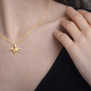 Colgante c/cadena en plata de Ley 925-Dorado 18K Mihi-Anima